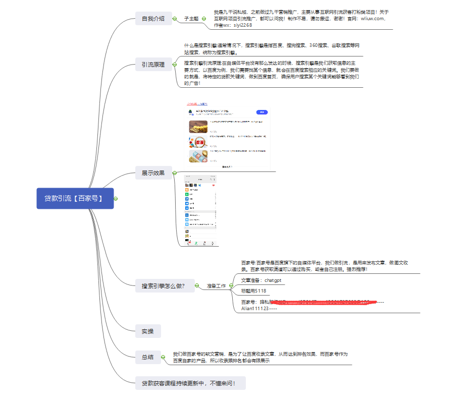 百家号引流同城贷款精准粉课程【适用所有行业】-九千说私域